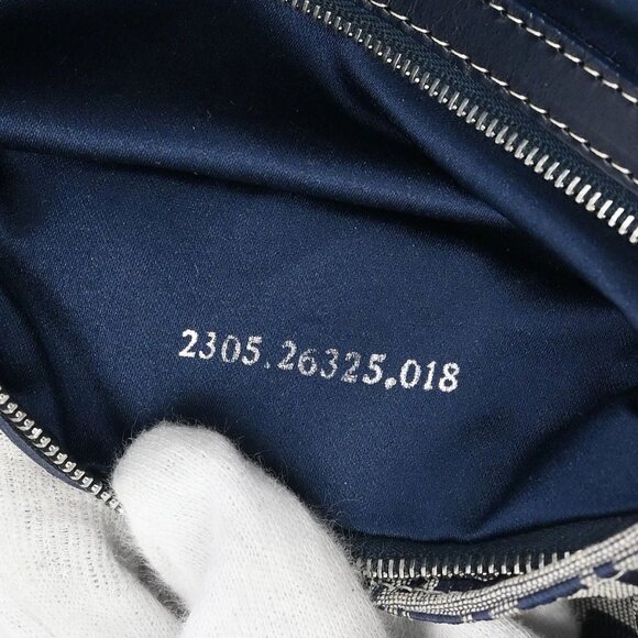 Fendi Navy Gray Canvas Zucchino Mamma Baguette Handbag 2305.26325.018 145596 - Picture 10 of 10